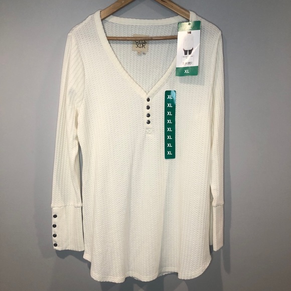 NWT Chaser Thermal Waffle Henley XL cozy lounge - Picture 7 of 14